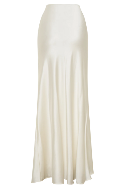 Sabrina Silk Blend Maxi Skirt Ivory