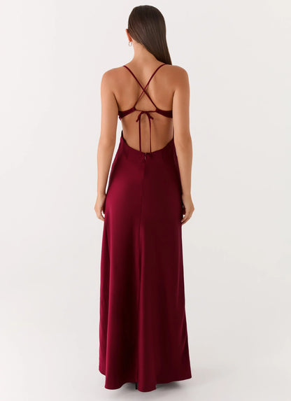 Joanie Maxi Dress Maroon