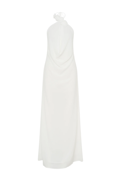 Rosalia Cowl Neck Maxi Dress White