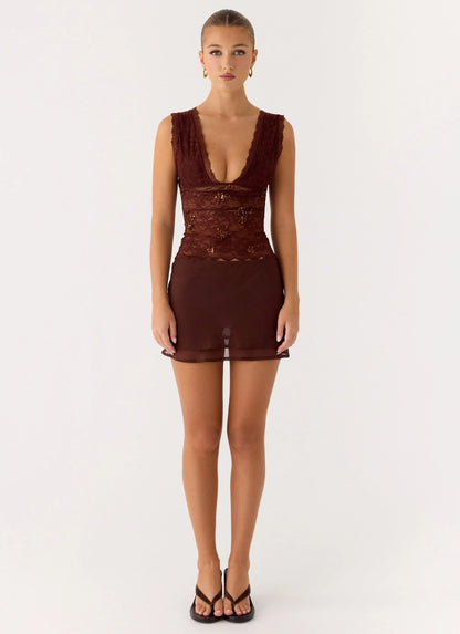 Sommers Lace Top Chocolate
