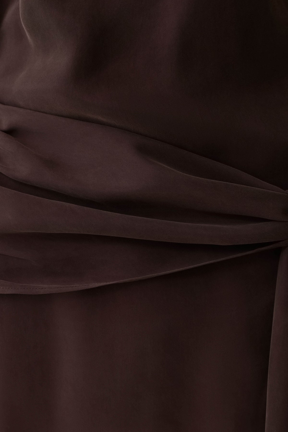 Felicity Short Sleeve Dress With Waist Tie Dark Chocolate