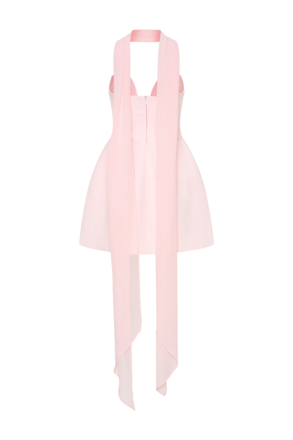 Orellia Strapless Suiting Mini Dress Soft Pink