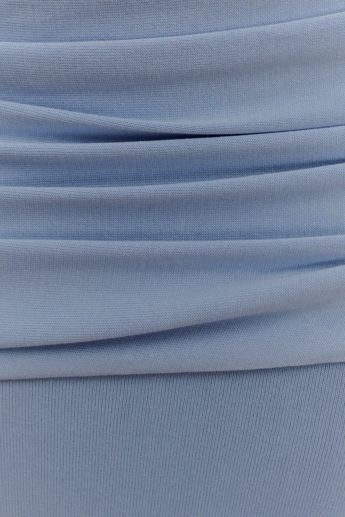 Irene Gathered Knit Maxi Skirt Blue