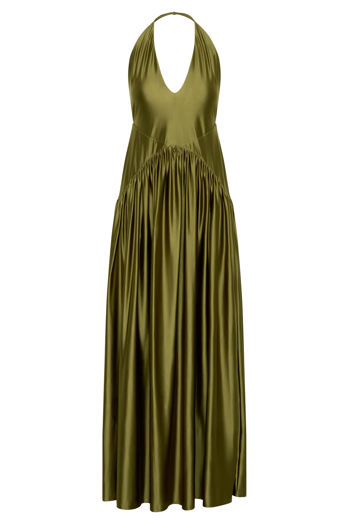 Cypress Halter Maxi Dress Olive