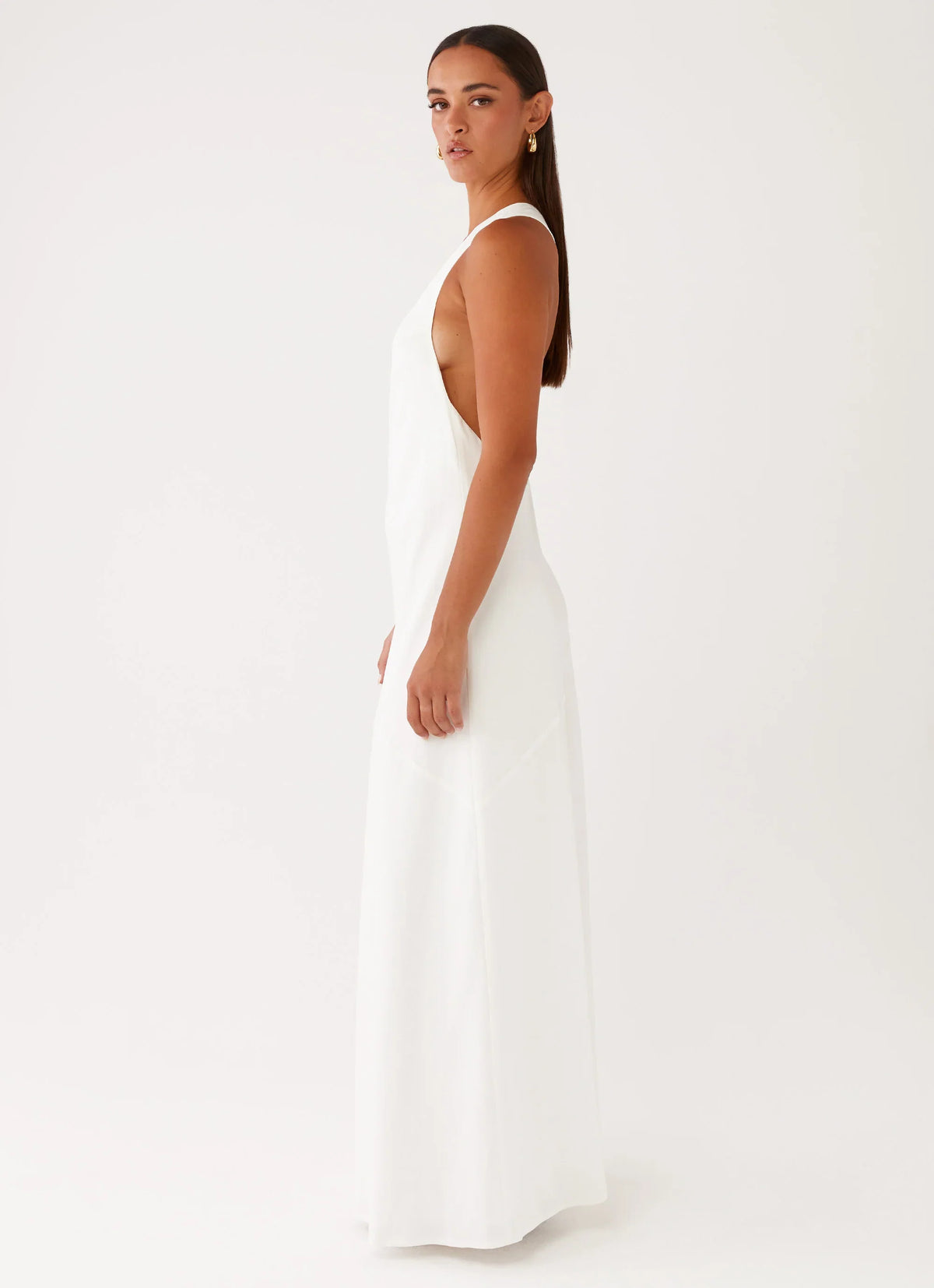 Oaklyn One Shoulder Maxi Dress Ivory