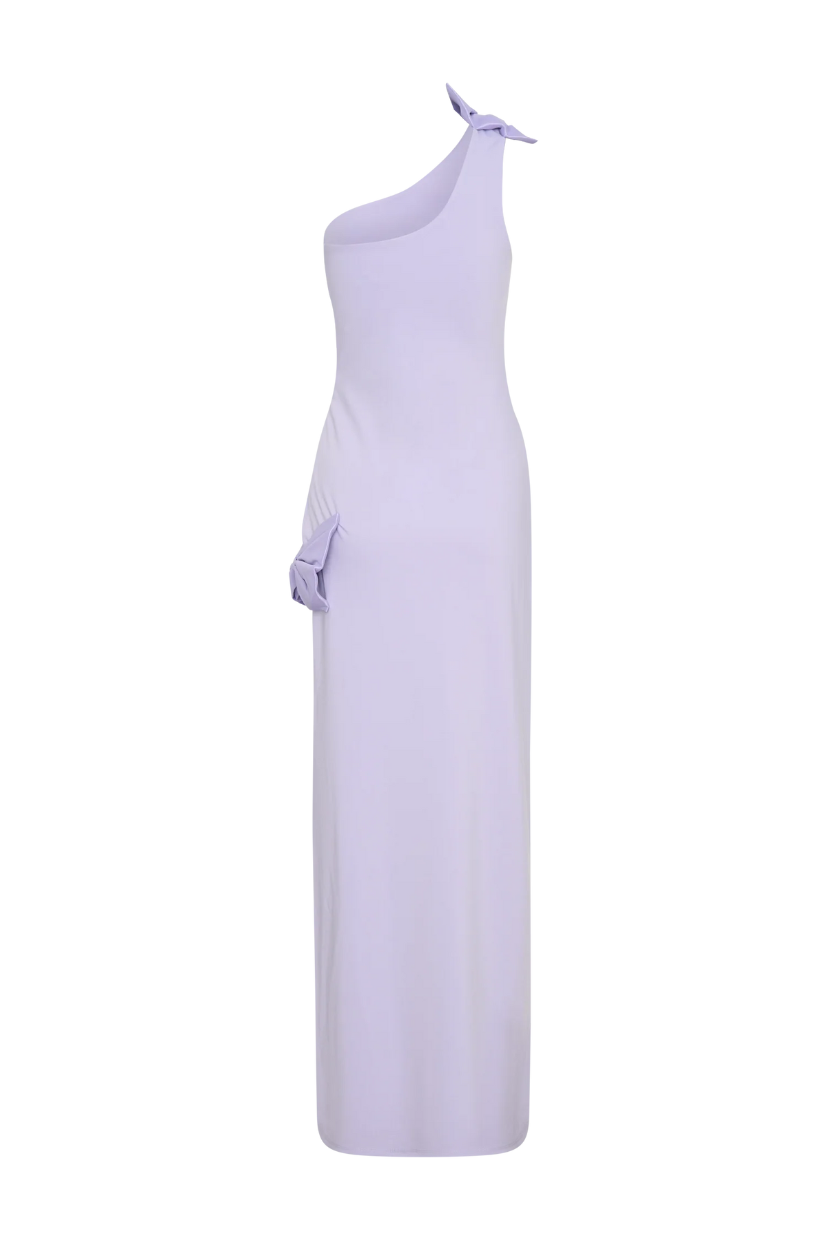 Hallie One Shoulder Bow Maxi Dress Lilac