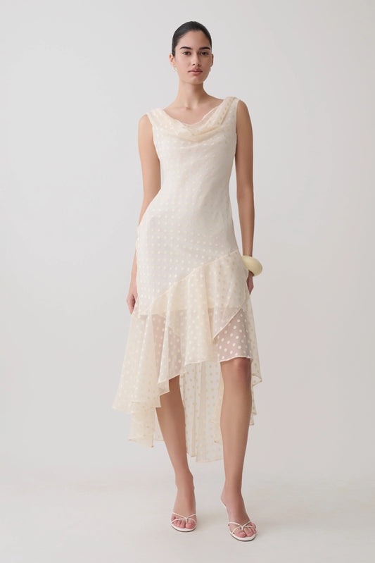 Lilah Devore Midi Dress Ivory