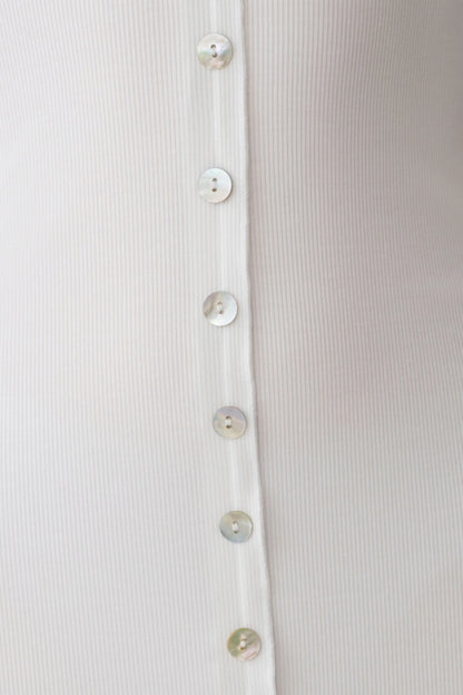 Tanya Buttoned Long Sleeve Maxi Dress White