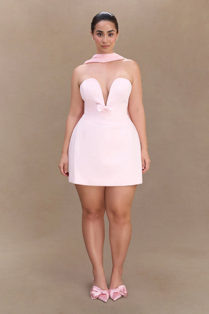 Orellia Strapless Suiting Mini Dress Soft Pink