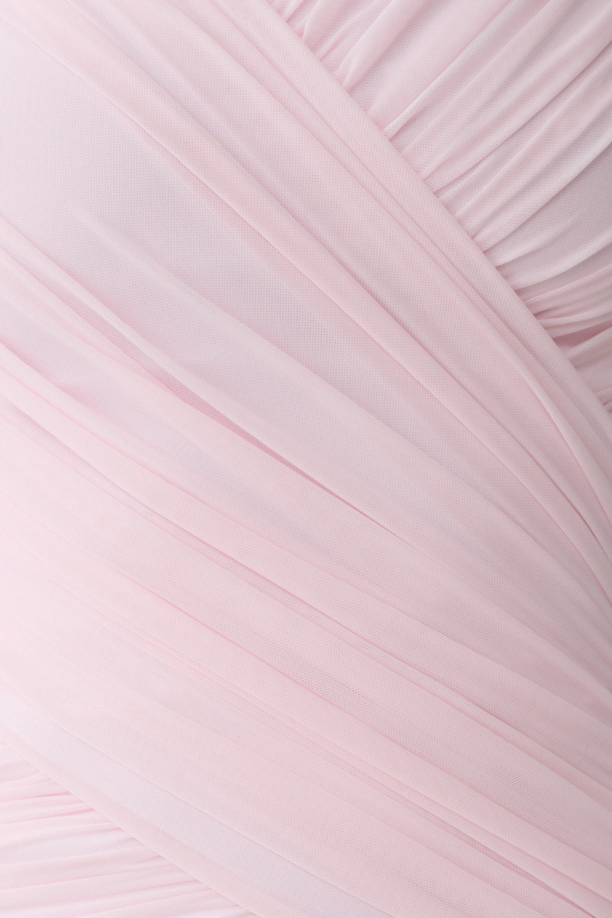Monet Strapless Ruched Mesh Maxi Dress Ballet Pink
