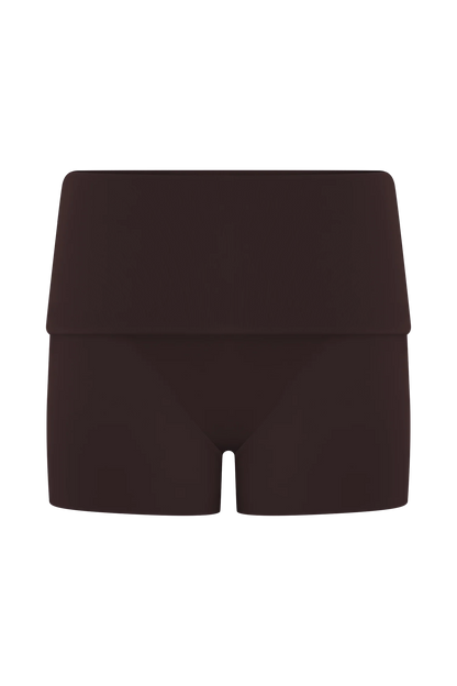Birdie Fold Over Shorts Chocolate