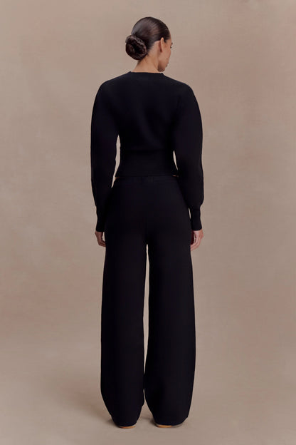Kerrymae Straight Leg Knit Pants Black