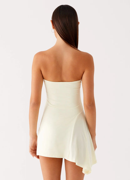 Sana Strapless Mini Dress Yellow