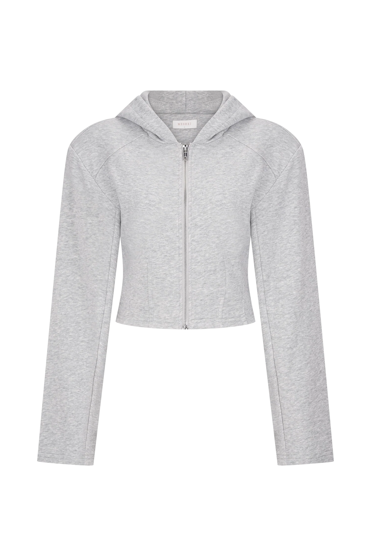 Quinn Zip Up Hoodie Light Grey Marle