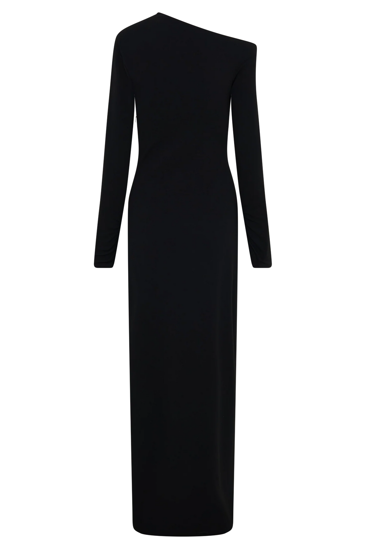 Thalyn Crepe Maxi Dress With Split Black