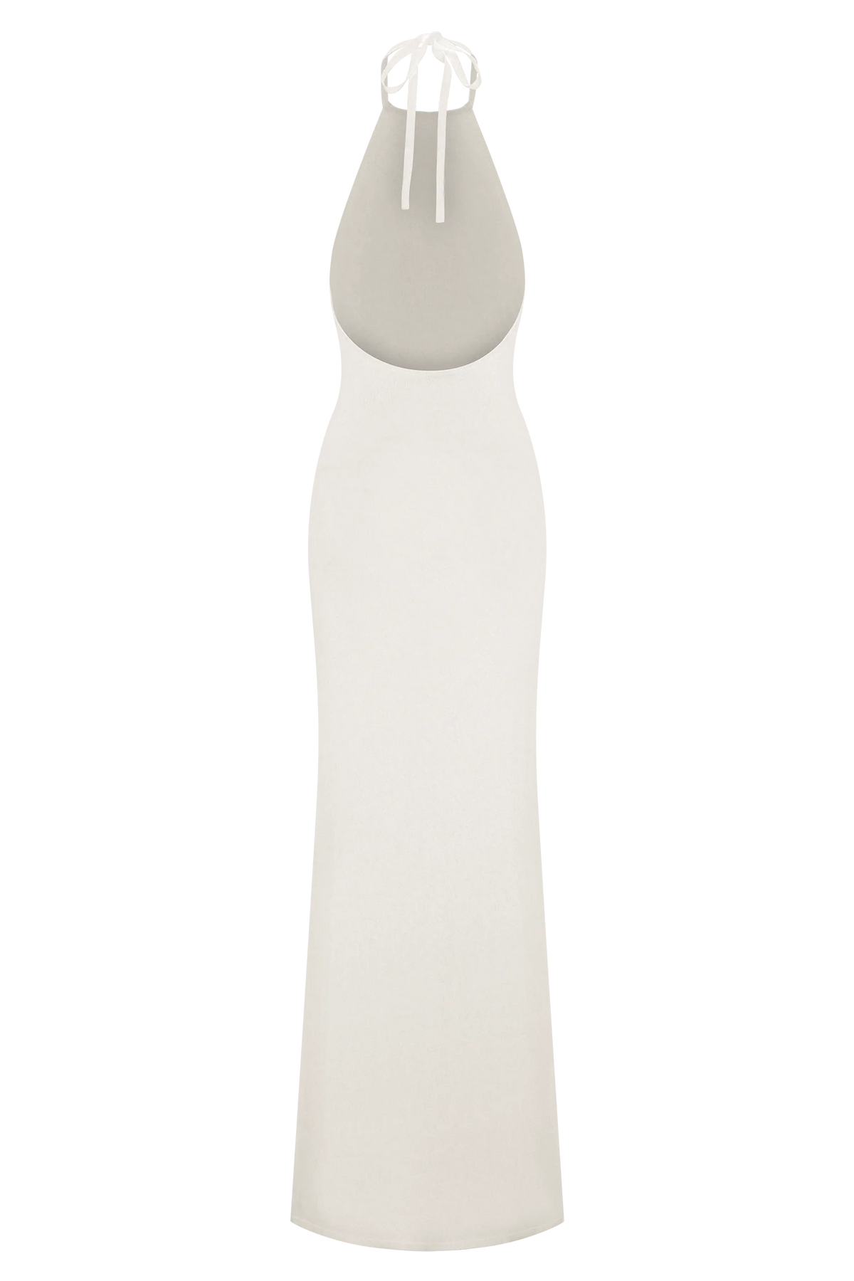 Brock Knit Halter Maxi Dress White
