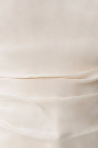 Daniela Ruched Halter Top Ivory