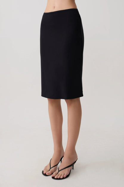 Greer Knee Length Skirt Black