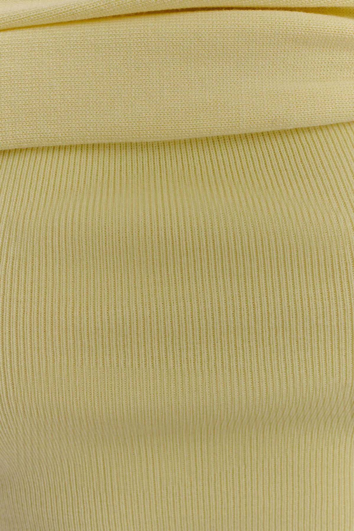Irene Gathered Knit Maxi Skirt Lemon