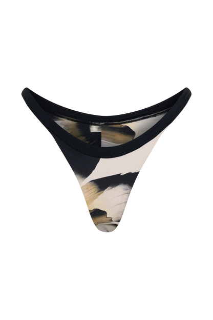 Isla Brazilian Bikini Bottom Ivory Oversized Floral Print