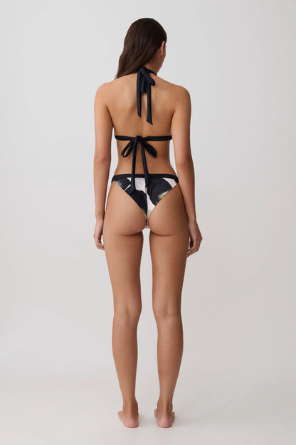 Isla Brazilian Bikini Bottom Ivory Oversized Floral Print