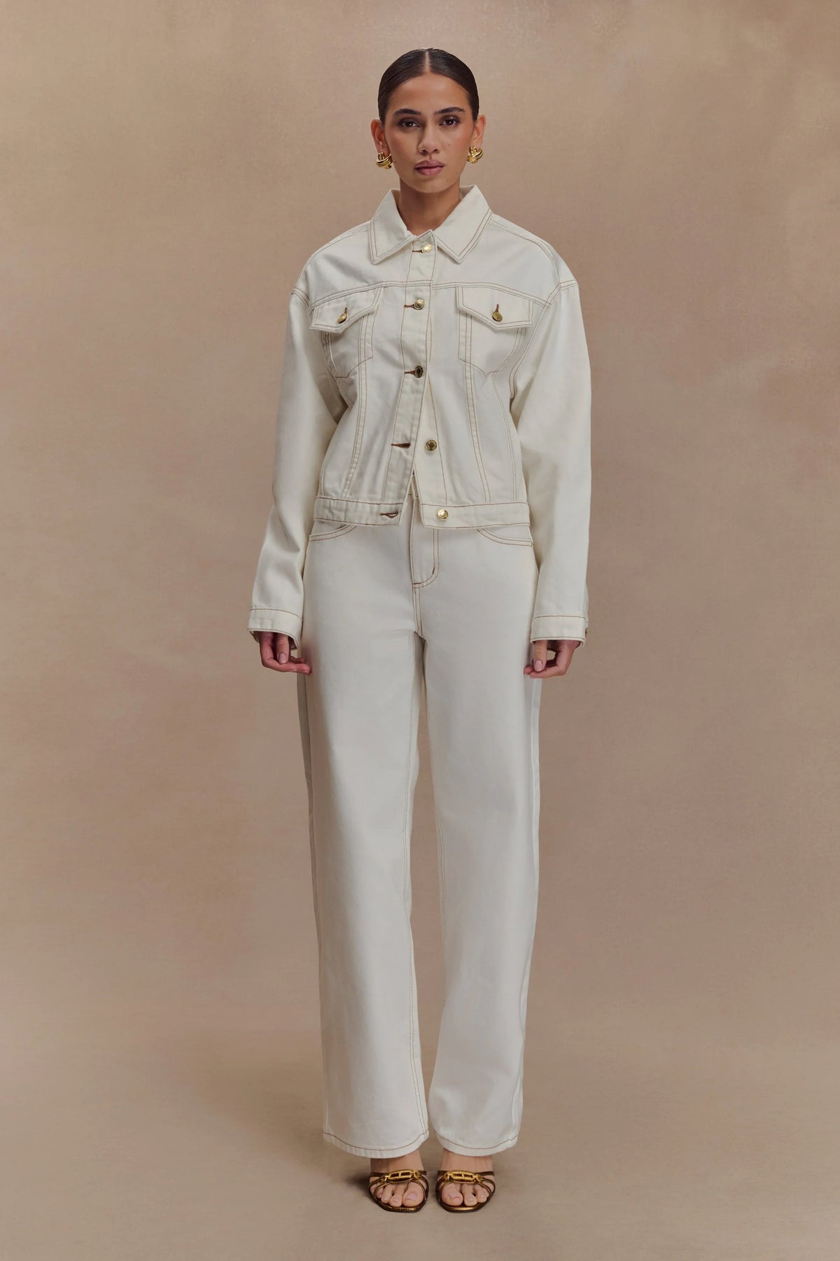Mannon Mid Rise Denim Jeans White
