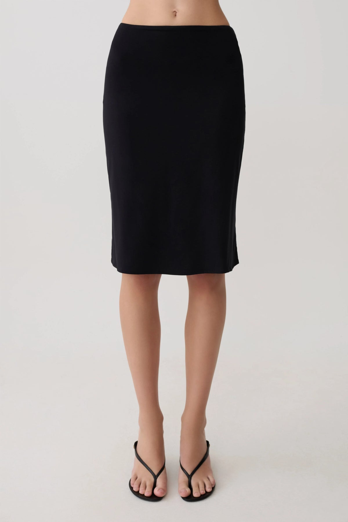 Greer Knee Length Skirt Black