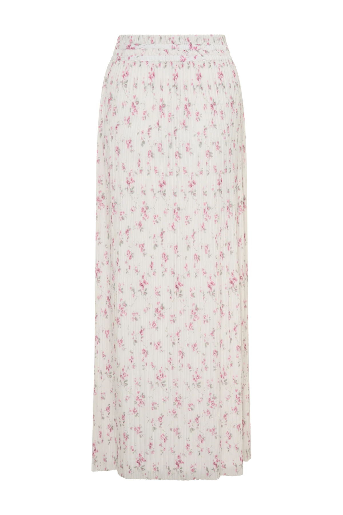 Amaris Gathered Plisse Maxi Skirt Floral Ditsy Print