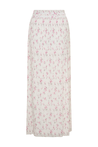 Amaris Gathered Plisse Maxi Skirt Floral Ditsy Print
