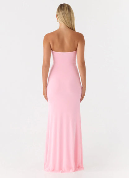 Iroha Strapless Maxi Dress Pink