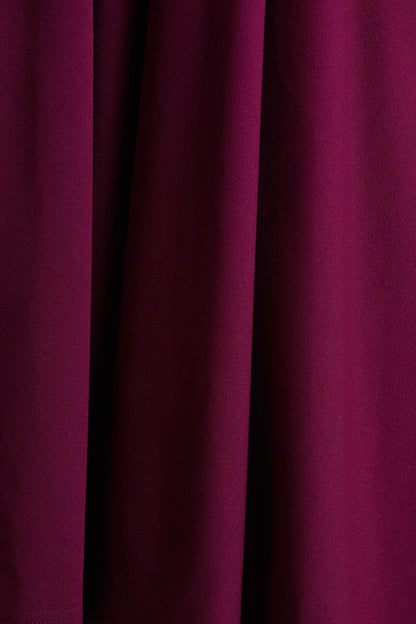 Depths Burgundy V Neck Midi Dress
