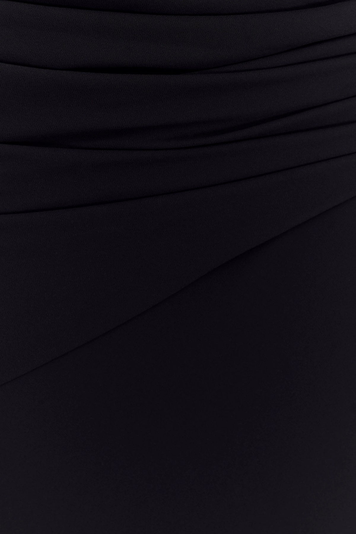 Giulia Chiffon Draped Maxi Dress Black