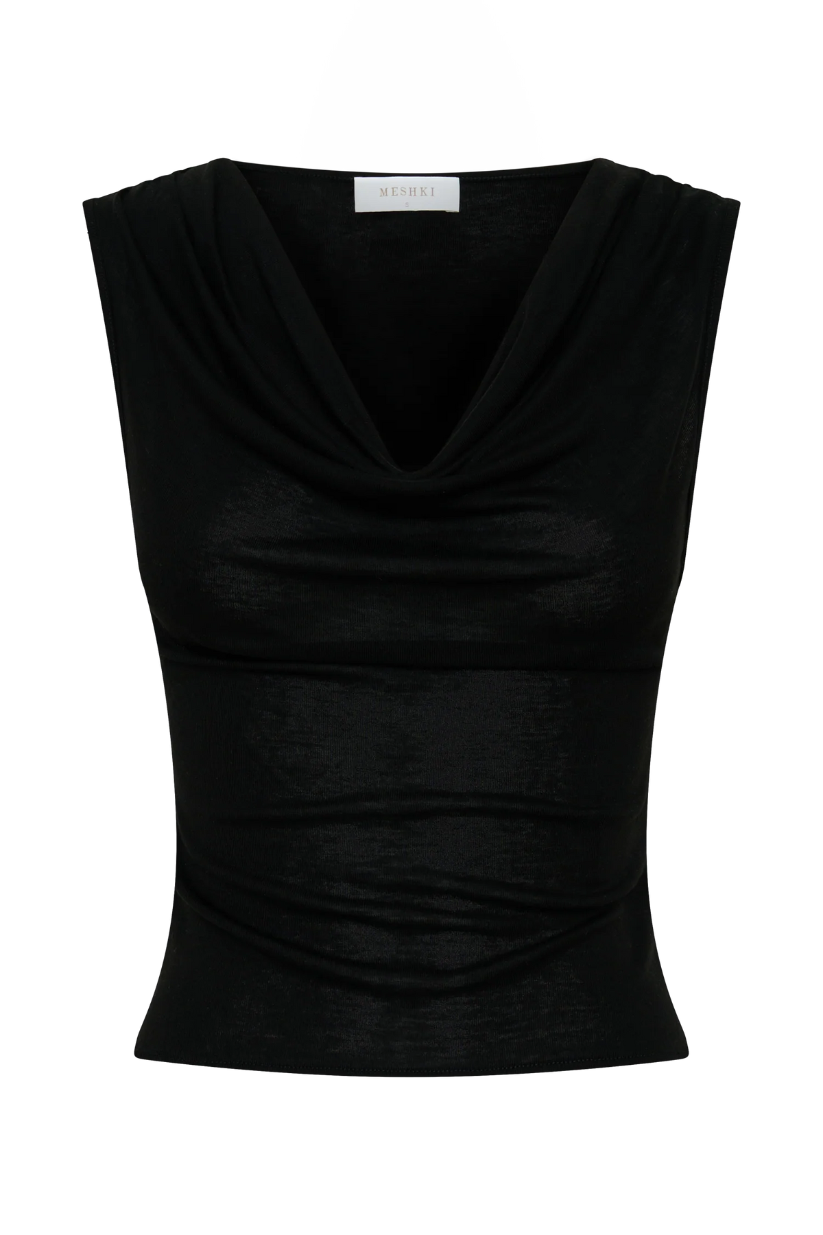 Ciaran Sleeveless Sheer Top Black