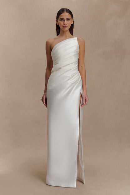 Francine One Shoulder Maxi Dress Ivory