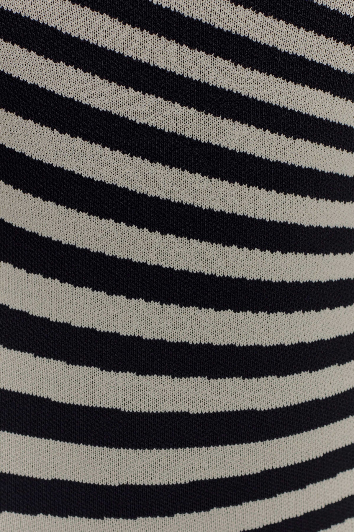 Raven Striped Knit Midi Dress Black White