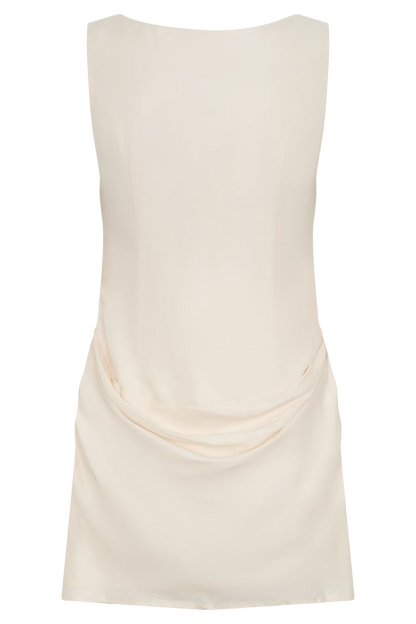 Bexley Draped Mini Dress Ivory
