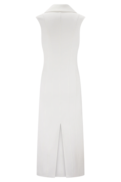 Keagan Sleeveless Midi Dress Ivory