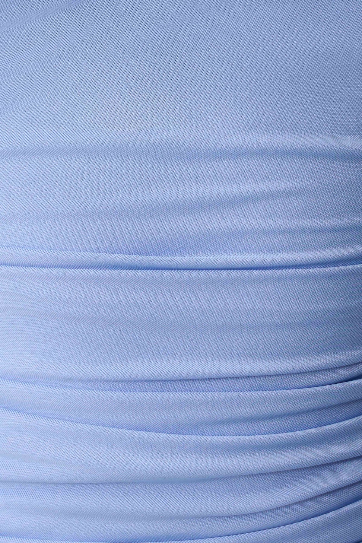 Luu Off Shoulder Slinky Top Sea Blue