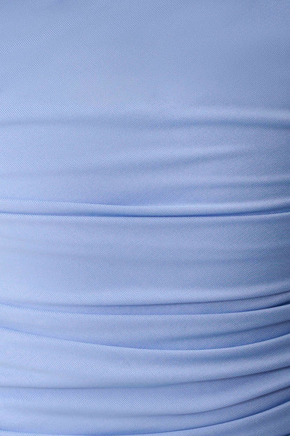 Luu Off Shoulder Slinky Top Sea Blue