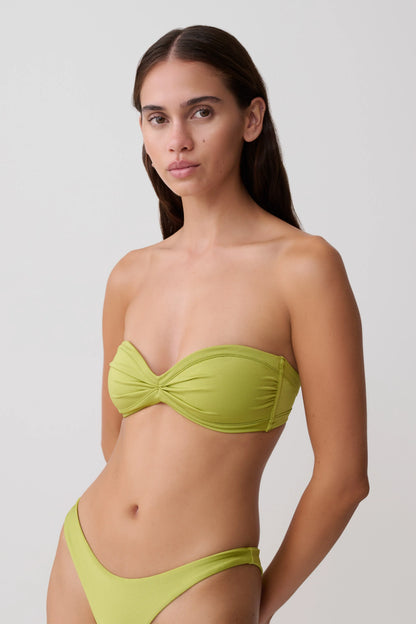Briar Strapless Bikini Top Green