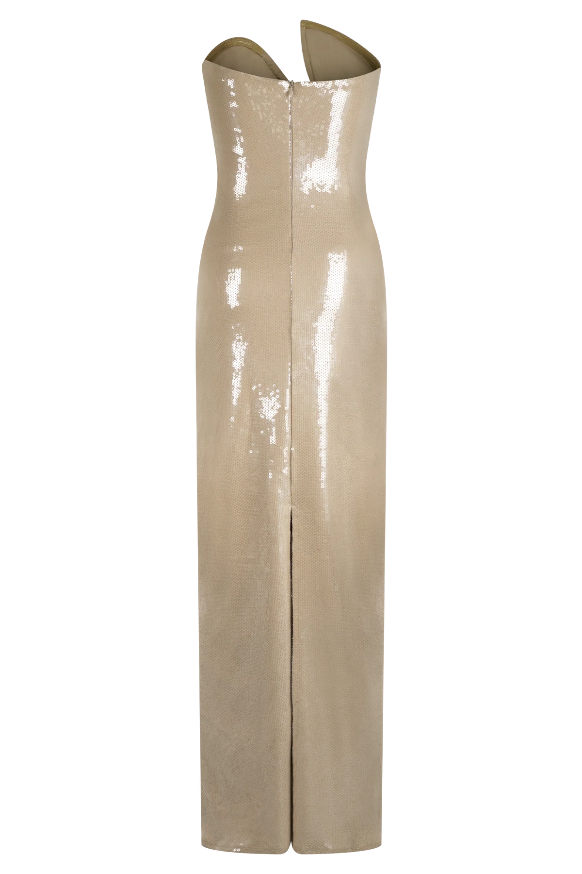 Winston Strapless Sequin Maxi Dress Taupe