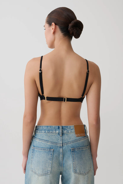 Kels Micro Triangle Bralette Black
