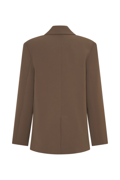 Mateo Oversized Blazer Cacao Brown