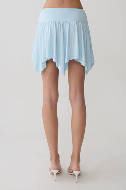 Ambrose Hankie Mini Skirt Pale Blue