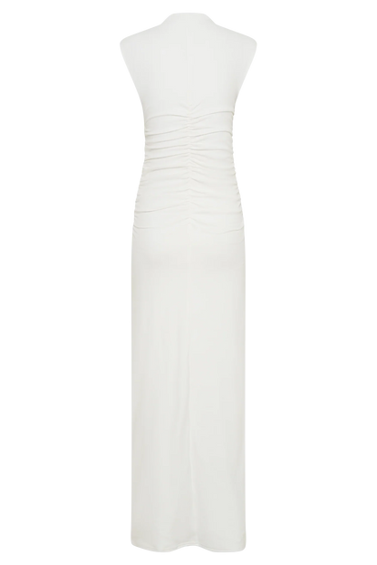 Elliot High Neck Sleeveless Maxi Dress White