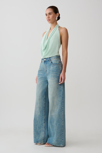 Huyen Cowl Front Modal Top Mint