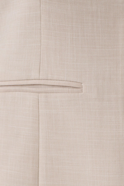 Solenne Collarless Suiting Blazer Natural Marle