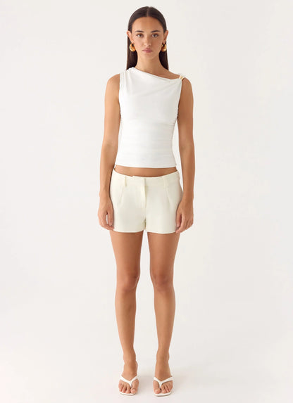 Short Notice Top White