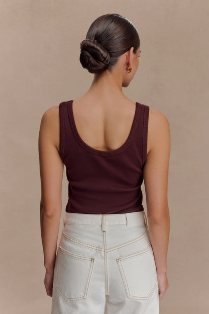 Maeva Scoop Tank Top Chocolate