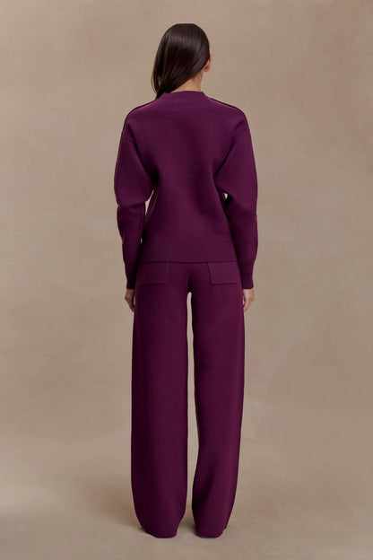 Lauren Knit Trouser Plum